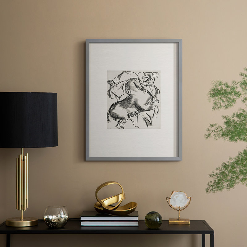絵画 TODAY Winston Porter Vintage Sketch XXI Framed Print - Solid Wood | Wayfair